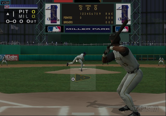 In-game screen of the game All-Star Baseball 2002 on Sony Playstation 2