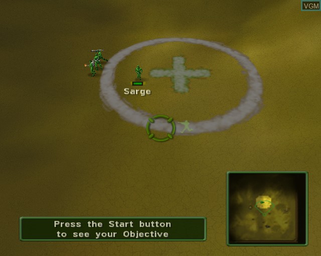 In-game screen of the game Army Men - RTS on Sony Playstation 2