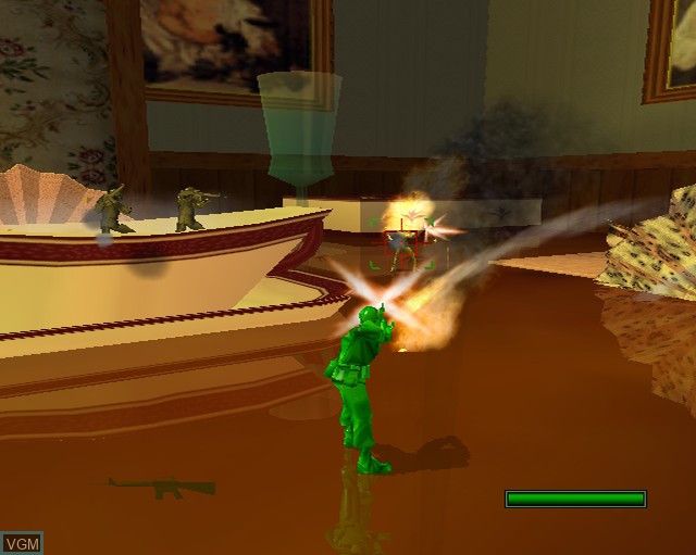 In-game screen of the game Army Men - Sarge's Heroes 2 on Sony Playstation 2