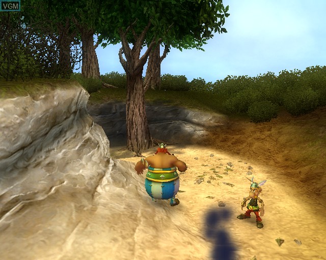 In-game screen of the game Asterix at the Olympic Games on Sony Playstation 2