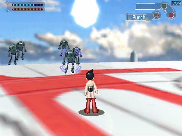 In-game screen of the game Astro Boy on Sony Playstation 2
