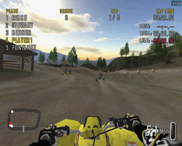 In-game screen of the game ATV Offroad Fury 2 on Sony Playstation 2