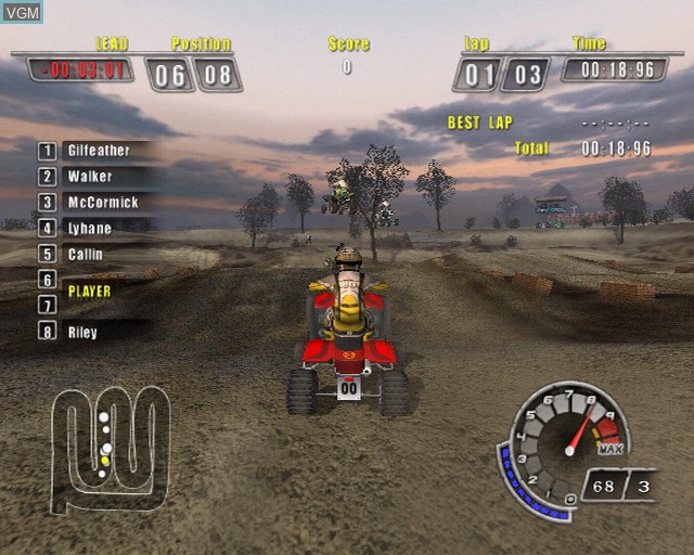 In-game screen of the game ATV Offroad Fury 4 on Sony Playstation 2