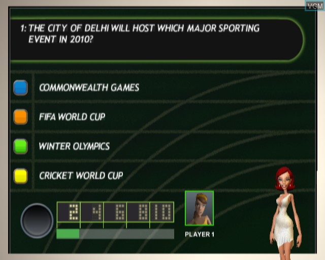 In-game screen of the game Buzz! The Sports Quiz on Sony Playstation 2