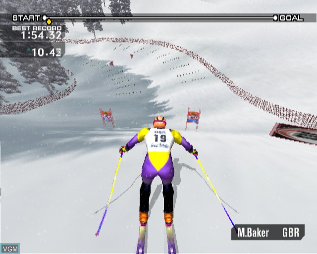 In-game screen of the game ESPN International Winter Sports 2002 on Sony Playstation 2