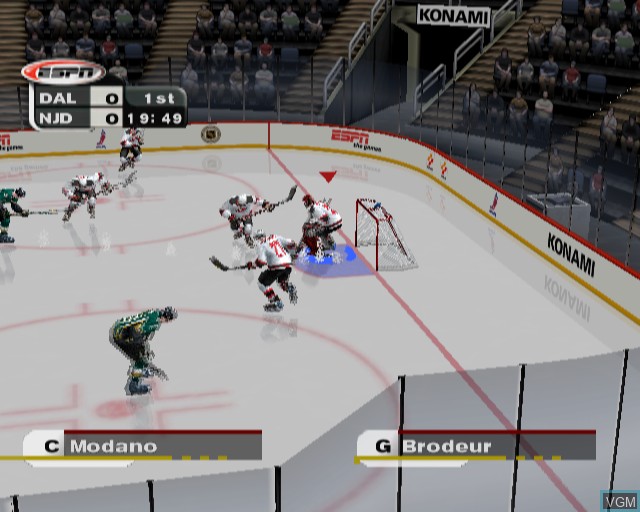 In-game screen of the game ESPN National Hockey Night on Sony Playstation 2
