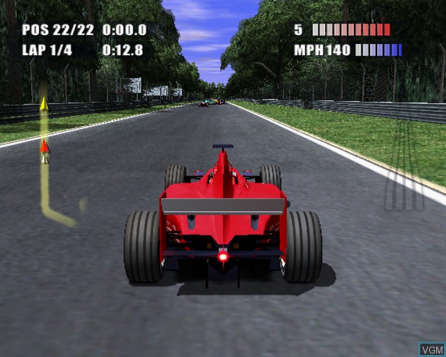 In-game screen of the game F1 2002 on Sony Playstation 2