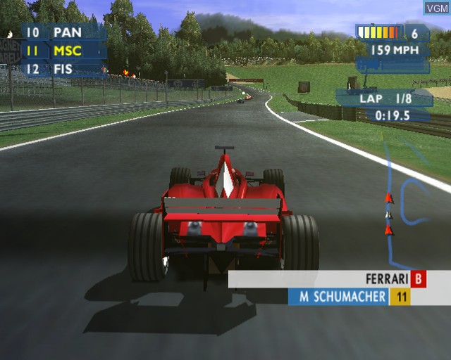 In-game screen of the game F1 Career Challenge on Sony Playstation 2