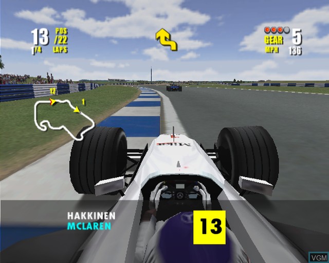 In-game screen of the game F1 Championship Season 2000 on Sony Playstation 2