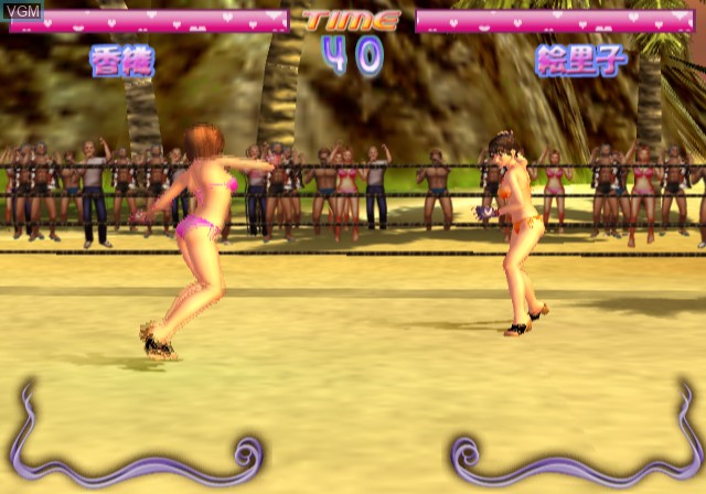 In-game screen of the game Fighting Angels on Sony Playstation 2