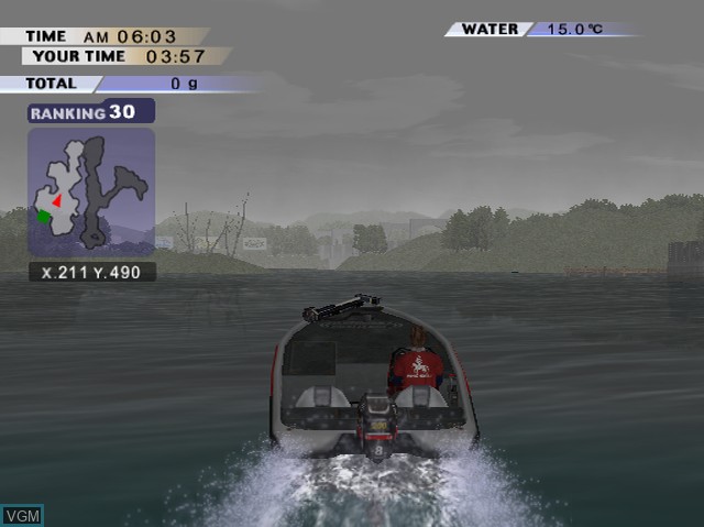 In-game screen of the game Fisherman's Challenge on Sony Playstation 2