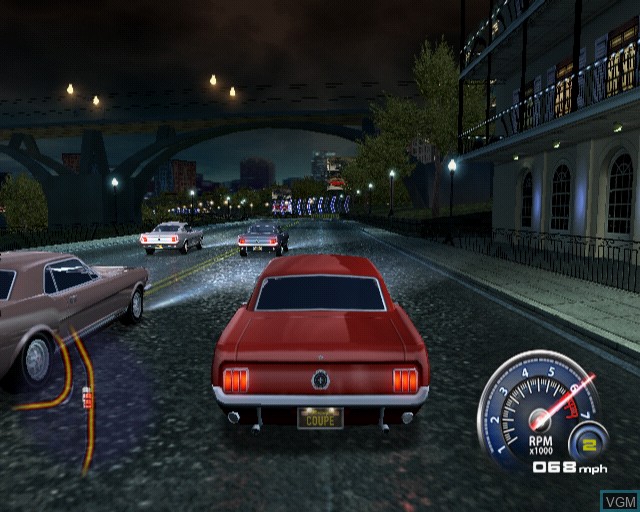 In-game screen of the game Ford Mustang - The Legend Lives on Sony Playstation 2