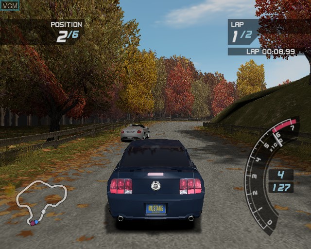 In-game screen of the game Ford Racing 3 on Sony Playstation 2