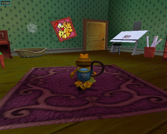 In-game screen of the game Garfield on Sony Playstation 2