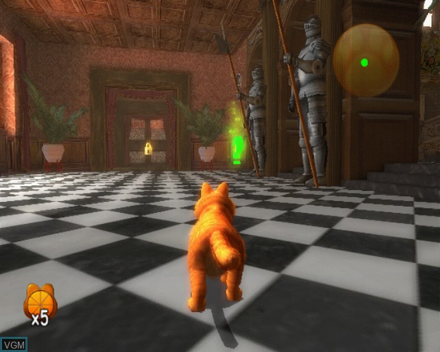 In-game screen of the game Garfield 2 on Sony Playstation 2