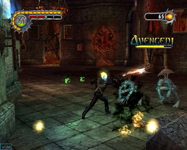 In-game screen of the game Ghost Rider on Sony Playstation 2