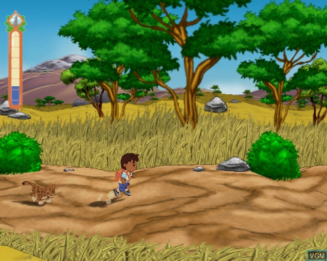 In-game screen of the game Go, Diego, Go! Safari Rescue on Sony Playstation 2