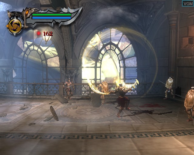 In-game screen of the game God of War II on Sony Playstation 2