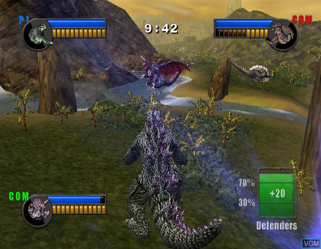In-game screen of the game Godzilla - Unleashed on Sony Playstation 2