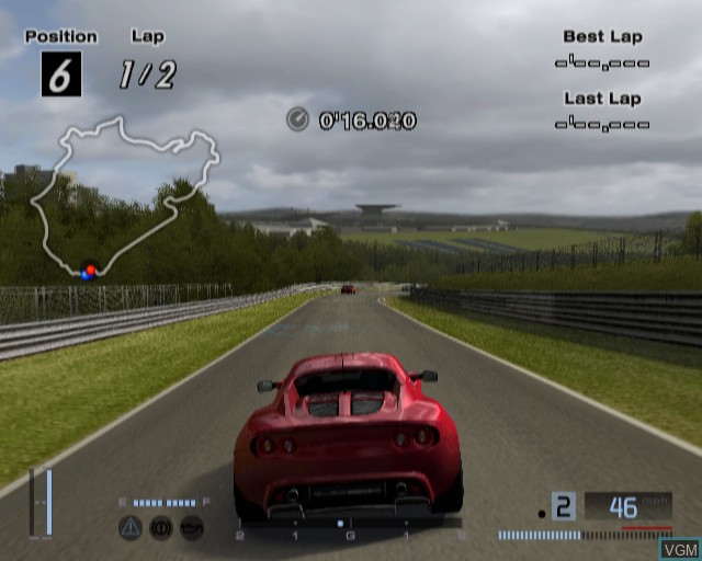 In-game screen of the game Gran Turismo 4 on Sony Playstation 2