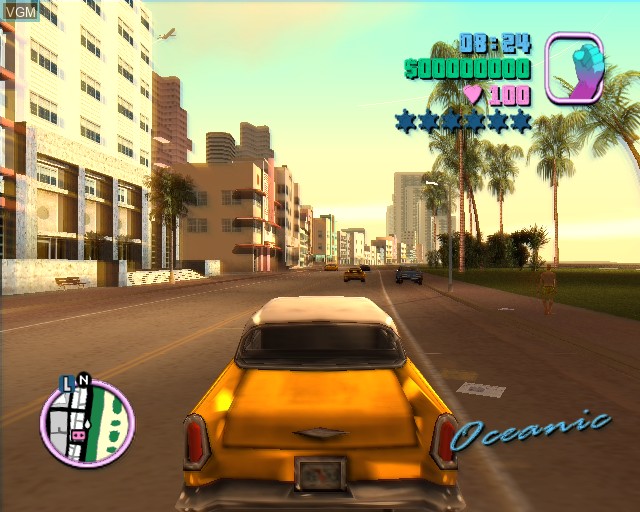 In-game screen of the game Grand Theft Auto - Vice City on Sony Playstation 2
