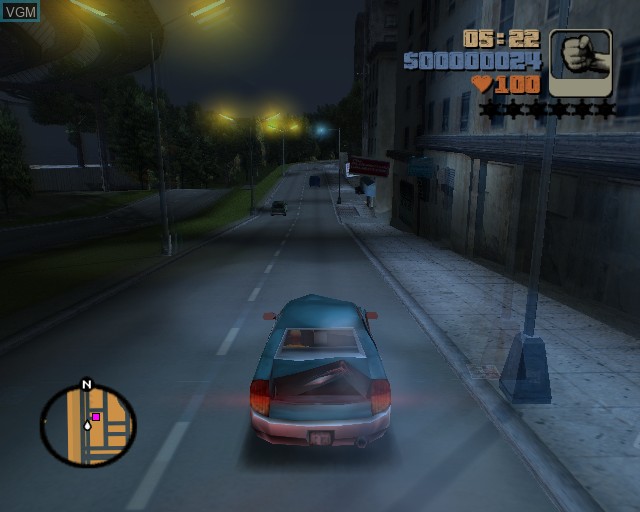 In-game screen of the game Grand Theft Auto III on Sony Playstation 2