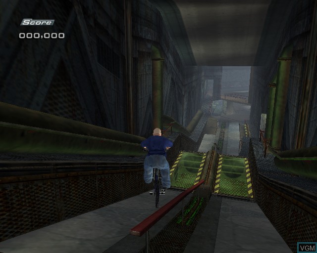 In-game screen of the game Gravity Games Bike - Street. Vert. Dirt. on Sony Playstation 2