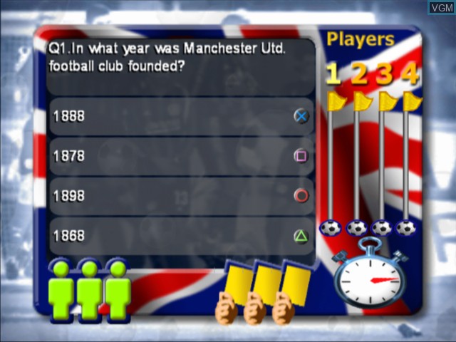 In-game screen of the game Great British Football Quiz, The on Sony Playstation 2