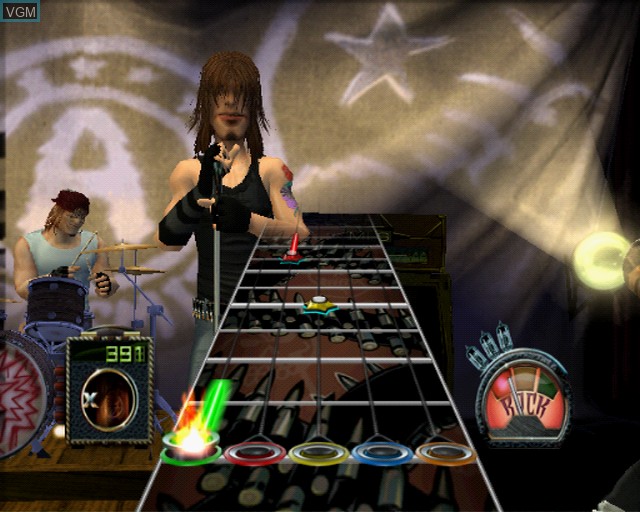 In-game screen of the game Guitar Hero - Aerosmith on Sony Playstation 2
