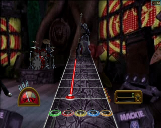 In-game screen of the game Guitar Hero - Greatest Hits on Sony Playstation 2