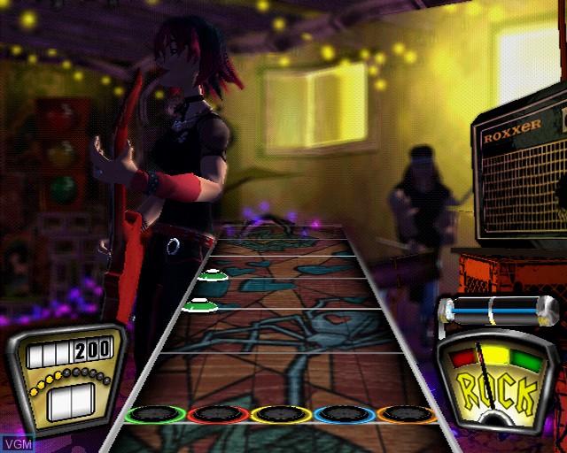 In-game screen of the game Guitar Hero on Sony Playstation 2