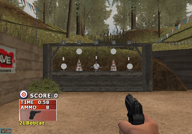 In-game screen of the game NRA Gun Club on Sony Playstation 2