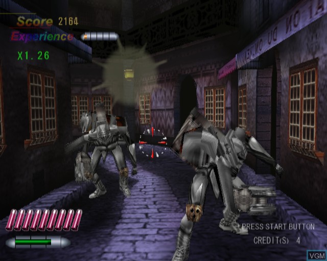 In-game screen of the game Death Crimson OX+ on Sony Playstation 2