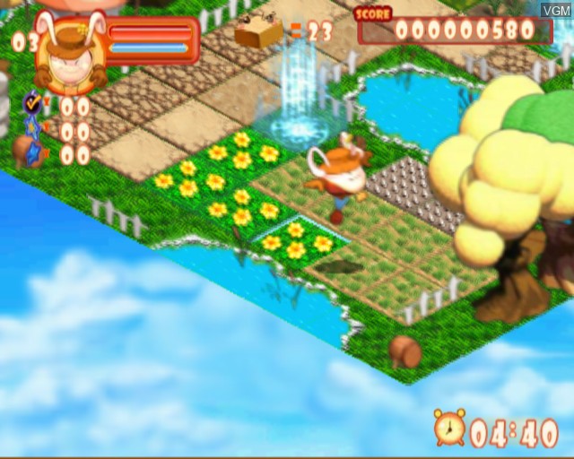 In-game screen of the game Hoppie on Sony Playstation 2