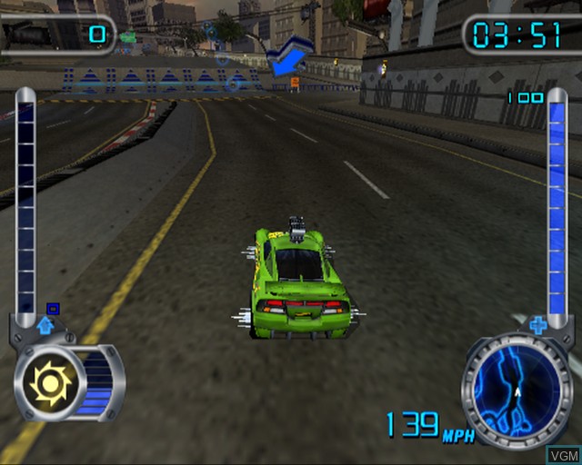 In-game screen of the game Hot Wheels - Velocity X on Sony Playstation 2