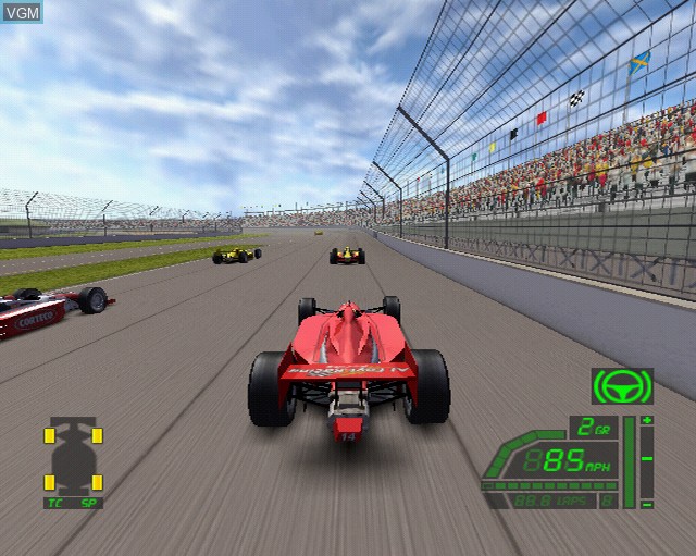 In-game screen of the game IndyCar Series on Sony Playstation 2