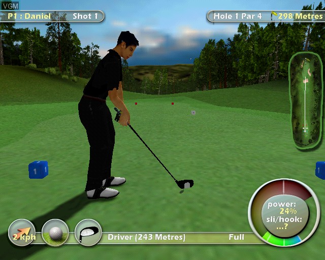 In-game screen of the game International Golf Pro on Sony Playstation 2
