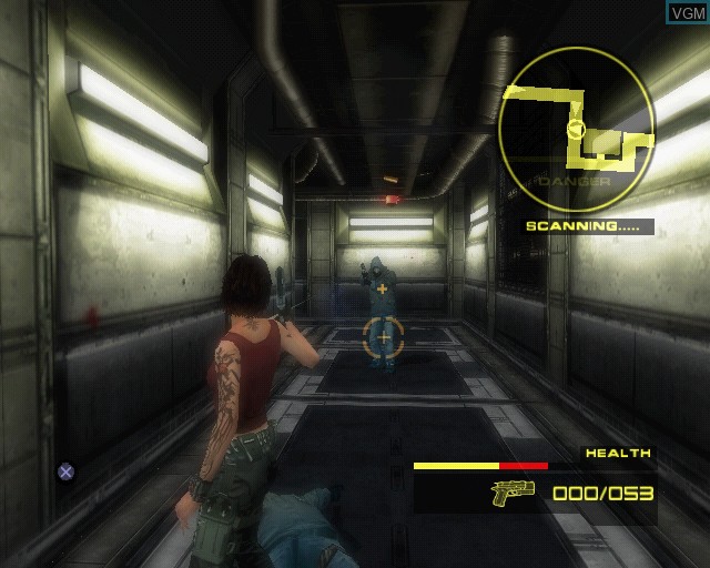In-game screen of the game Headhunter - Redemption on Sony Playstation 2