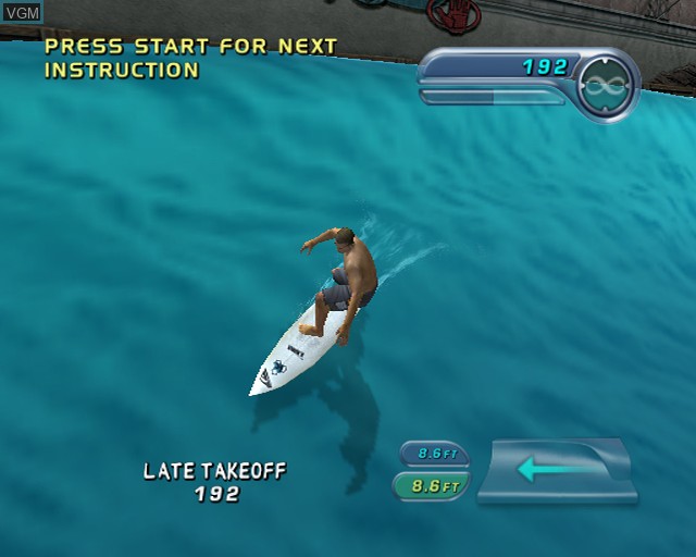 In-game screen of the game Kelly Slater's Pro Surfer on Sony Playstation 2