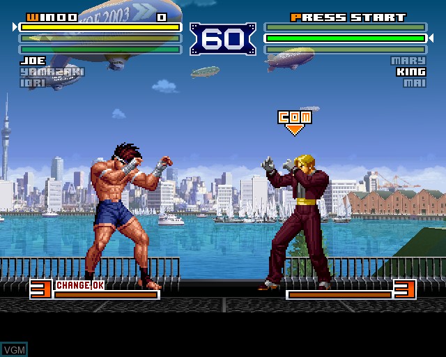 In-game screen of the game King of Fighters 2003, The on Sony Playstation 2