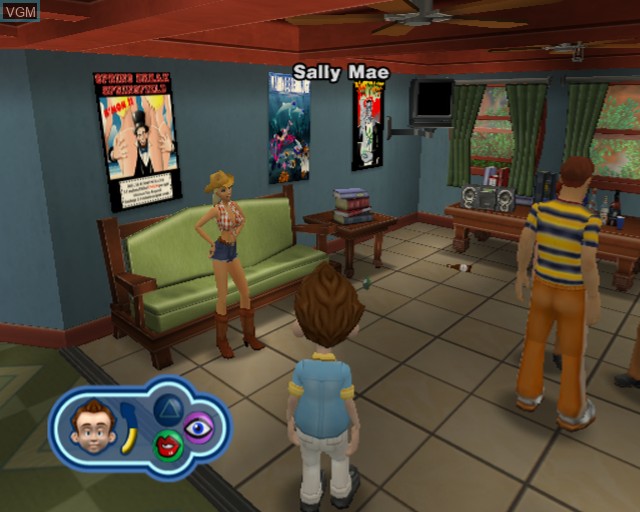 In-game screen of the game Leisure Suit Larry - Magna Cum Laude on Sony Playstation 2