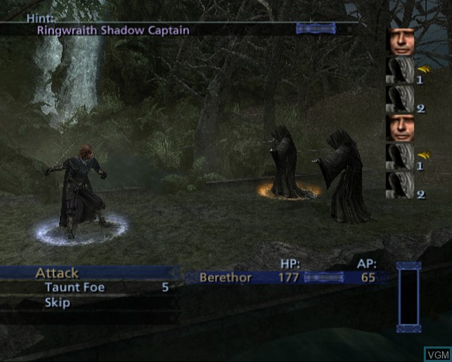 In-game screen of the game Lord of the Rings, The - The Third Age on Sony Playstation 2