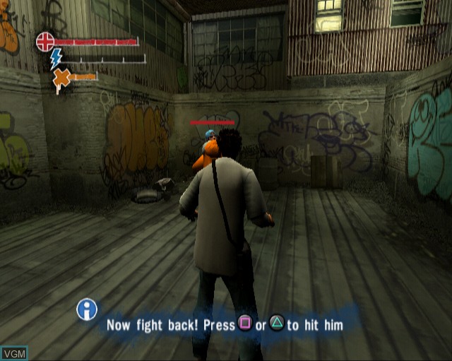 In-game screen of the game Marc Ecko's Getting Up - Contents Under Pressure on Sony Playstation 2