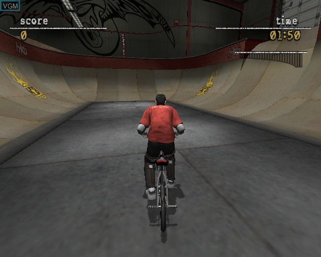 In-game screen of the game Mat Hoffman's Pro BMX 2 on Sony Playstation 2