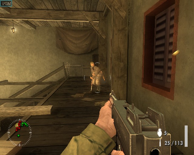 In-game screen of the game Medal of Honor - Avant-Garde on Sony Playstation 2