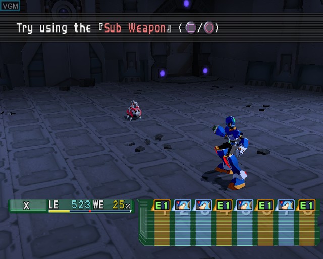 In-game screen of the game Mega Man X - Command Mission on Sony Playstation 2