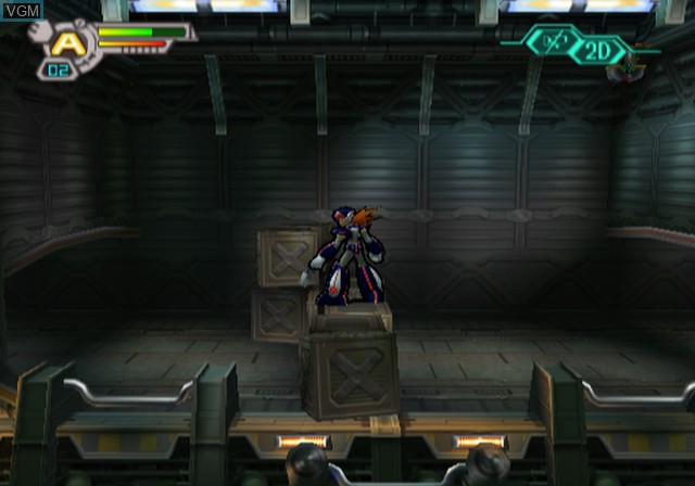 In-game screen of the game Mega Man X7 on Sony Playstation 2