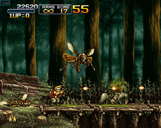In-game screen of the game Metal Slug 3 on Sony Playstation 2