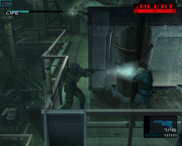 In-game screen of the game Metal Gear Solid 2 - Sons of Liberty on Sony Playstation 2