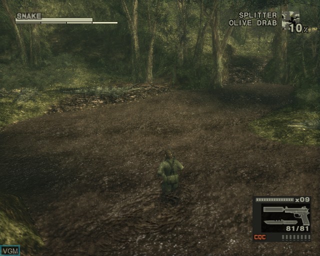 In-game screen of the game Metal Gear Solid 3 - Snake Eater on Sony Playstation 2